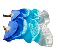 Women's 1 Pair Silk Belly Dance Fan Veils - Classic Performance Show Props Accessory