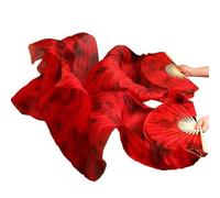 Women's 1 Pair Silk Belly Dance Fan Veils - Classic Performance Show Props Accessory