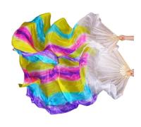 Women's 1 Pair Silk Belly Dance Fan Veils - Classic Performance Show Props Accessory