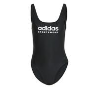 adidas Women's Sportswear U-Back Swimsuit, Black/White, 40