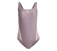 adidas Women's 3-Stripes Swimsuit, Shadow Fig/Pink Spark, 40