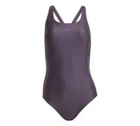 adidas Women's 3 Stripes C-Back Swimsuit, Aurora Black/Aurora Plum, 30