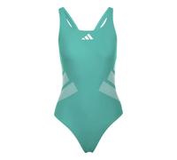 adidas Women's Logo C-Back Swimsuit Swimwear, Equipment Green/White, 40