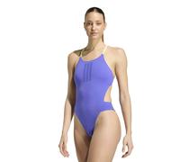 Adidas Ripstream 3 Stripes Tie Back Swimsuit Purple 34 Woman