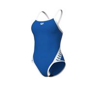ARENA Women's Performance Icons Solid Super Fly Back Swimsuit One Piece, Royal Blue/White, 6