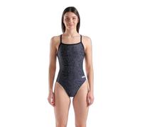 Women's 1-piece swimsuit Arena Snakeskin Challenge Back Noir 38