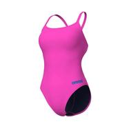 Arena Womens Team Swimsuit Challenge Solid One Piece, Shocking Pink-Blue River, 38 EU
