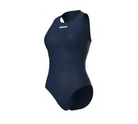 Arena Women's Team Swimsuit Waterpolo Solid One Piece, Navy-White, 28