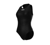 Arena Women's Team Swimsuit Waterpolo Solid One Piece, Black-White, 42