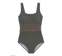 Women's 1-piece swimsuit Lascana Adelin Vert 42C