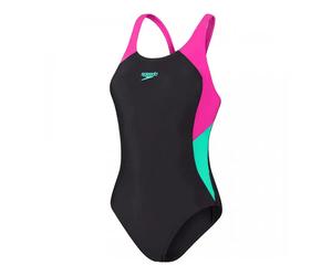 Women's 1-piece swimsuit Speedo Eco Colourblock Splice Muscleb Noir 44