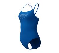 Speedo - Women's Endurance+ Logo Thin Strap One Piece - Swimsuit size 14, blue