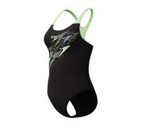 Speedo Womens Medley Logo Medalist One Piece, Black, Size 10, Women Black