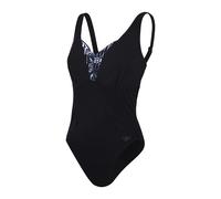 Speedo Women's Shaping Printed Opusgem Dd+ One Piece Swimsuit | Shapewear | Beach and Holiday Swimwear, Black, Oxid Grey, White, 44/20