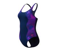 Speedo Womens Print Medalist One Piece, Blue, Size 18, Women Blue