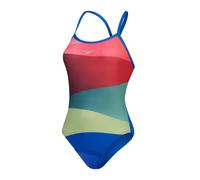 Speedo Placement Turnback Swimsuit - 38" - Red/Green