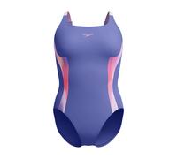 Speedo Women's Shaping Printed Splice Swimsuit Swimsuit Swimming Costume Hapuna Blue Size 38" Approx UK 16