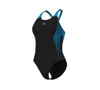 Women's 1-piece v-back swimsuit Arena Openings Noir 44