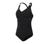 Speedo Womens Shaping V Neck 1 Piece Swimsuit Black 34