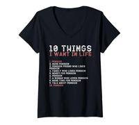 Womens 10 Things I Want in My Life Shirts Penguin Lovers Men V-Neck T-Shirt
