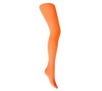 Women's 100 Denier Plain Thick Opaque Colourful Tights (M, Bright Orange)