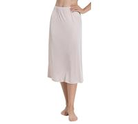 Women's 100% Mulberry Silk Half Slips Skirt Extender Under Dress Petticoat Knit Silk Long Slip Skirt Underskirt (Nude,One Size)