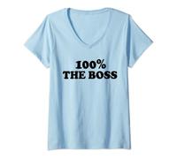 Womens 100% The Boss TShirt,I'm Not Bossy I am the Boss Shirt,Bossy V-Neck T-Shirt