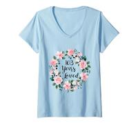 Womens 103 Years Loved Men Women 103 Years Old Cool 103rd Birthday V-Neck T-Shirt