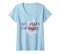 Womens 107 Days Kamala Harris V-Neck T-Shirt