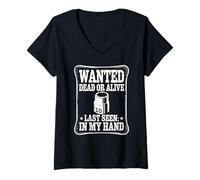 Womens 10MM Socket Wanted Poster Car Guy Funny Car Mechanic V-Neck T-Shirt
