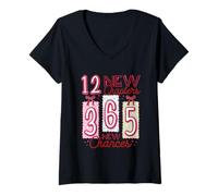 Womens 12 New Chapters 365 New Chances V-Neck T-Shirt