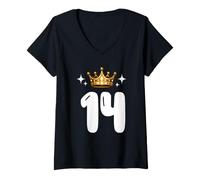 Women's 14th Birthday Shirt Turning 14 Birthday Gift Kids T-Shirt V-Neck T-Shirt
