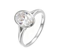 Women's 18 Carat White Gold Au750 Anniversary Wedding Rings, Size T 1/2