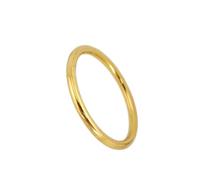Women's 18K Au750 Yellow Gold 2mm Wedding Engagement Rings, Size I 1/2