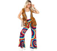 Fun Shack Women's 70s Flared Trousers Hippie Costume - Retro Flares for Parties, Festivals, and Themed Events, XX-Large