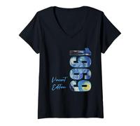 Women's 1969 Birthday Vincent Van Gogh Starry Night V-Neck T-Shirt