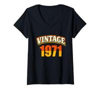 Women's 1971 Birthday Shirt Born in 1971 55th Birthday Gift Tee V-Neck T-Shirt