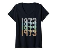 Womens 1973 Vintage Lines Protect Roe v. Wade Pro Choice Meme V-Neck T-Shirt