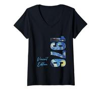 Women's 1976 Birthday Vincent Van Gogh Starry Night V-Neck T-Shirt
