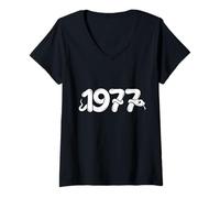 Womens 1977 Snake - Chinese Zodiac Year Personalized Word Art V-Neck T-Shirt