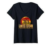 Womens 1978 Since 1978 Limited Retro Original Design V-Neck T-Shirt