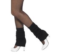 Smiffys Legwarmers, Black , 1980's Fancy Dress, 1980s Dress Up Accessories