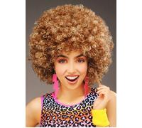 Smiffys Afro Wig, Blonde & Brown , 1970's Disco Fancy Dress, Adult Dress Up Wigs Halloween