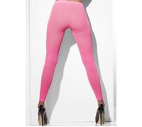 Womens 1980s Neon Pink Footless Tights