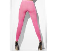 Womens 1980s Neon Pink Footless Tights