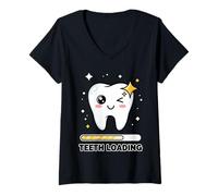 Womens 1st Birthday Cute One Year Old Baby Dentist Dental Hygienist V-Neck T-Shirt