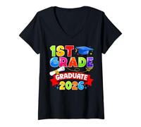 Women's 1st Grade Graduate 2026 Elementary Graduation Class of 2026 V-Neck T-Shirt
