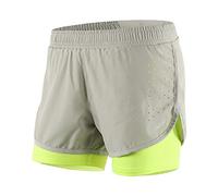 Women's 2-in-1 Running Shorts Quick Drying Breathable Active Training Exercise Jogging Cycling Shorts with Longer Liner