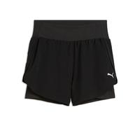 Puma DreamRun dryCELL Womens Running Shorts Black 2 In 1 3 Inch Twin Short Run