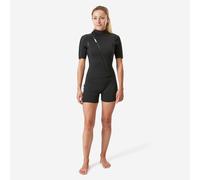 Women's 2 mm Neoprene Shorty Wetsuit With Diagonal Front Zip Easy
